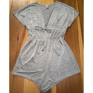 Victoria’s Secret Women’s Beach Coverup Romper. Size XS. Silver. Tie Front.
